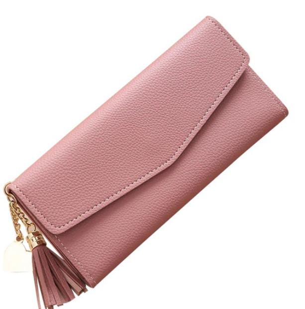 Кошелек женский SUNROZ Woman Long Wallet кожа Розовый (774579885)