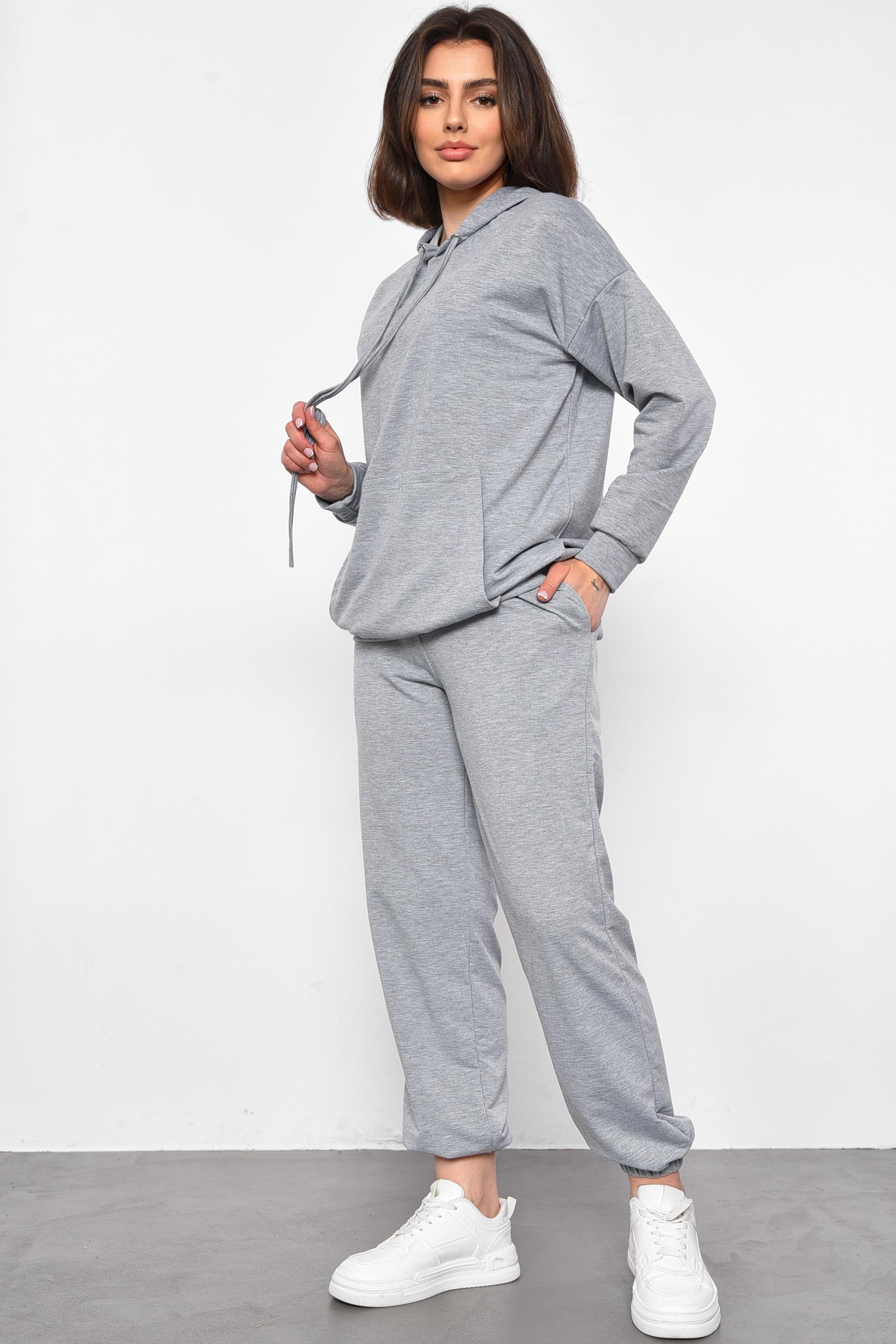 Спортивний костюм жіночий S-M Сірий (177500) - фото 2 Спортивний костюм жіночий S-M Сірий (177500) - фото 2