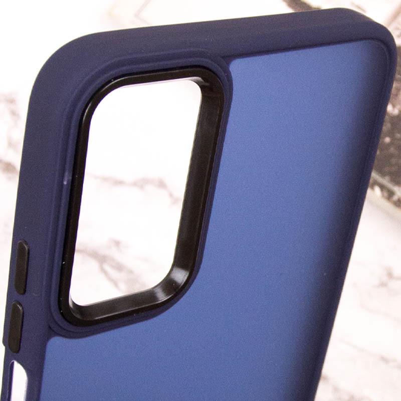 Противоударный чехол TPU+PC Lyon Frosted для Oppo A38 / A18 Navy Blue - фото 5