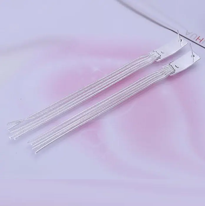 Сережки висячі палички Сріблястий (1358812512)