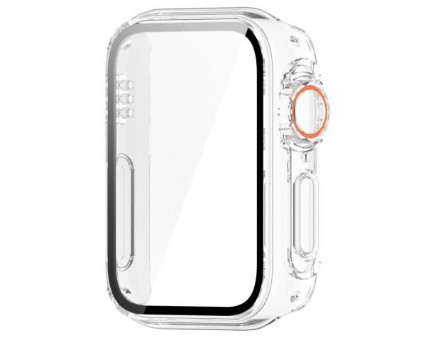 Чехол с защитным стеклом Protective Cover with Glass для Mi Band 9 Pro​ с кнопками Прозрачный