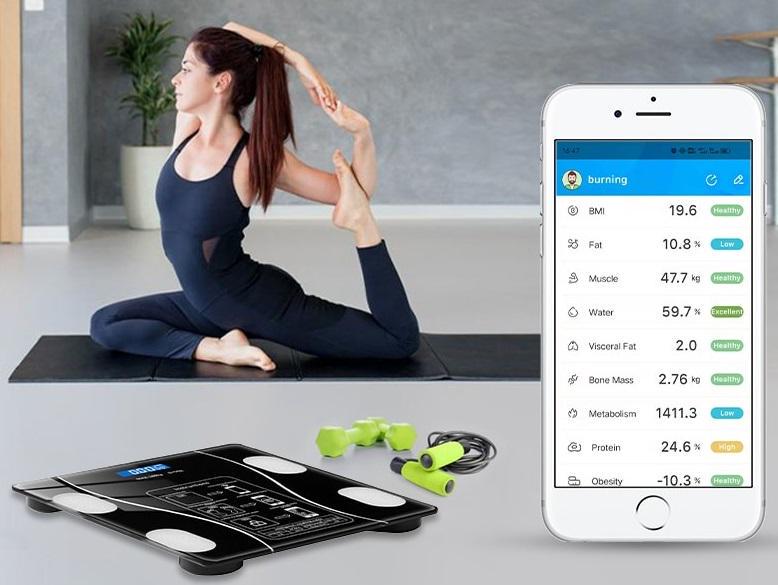 Ваги до 180 кг з Bluetooth Чорний (25645370) - фото 6 Ваги до 180 кг з Bluetooth Чорний (25645370) - фото 6