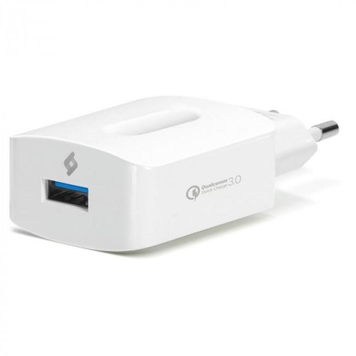 Зарядний пристрій мережевий Ttec SpeedCharger QC 3.0 USB 3A 18W White (2SCQC01K)