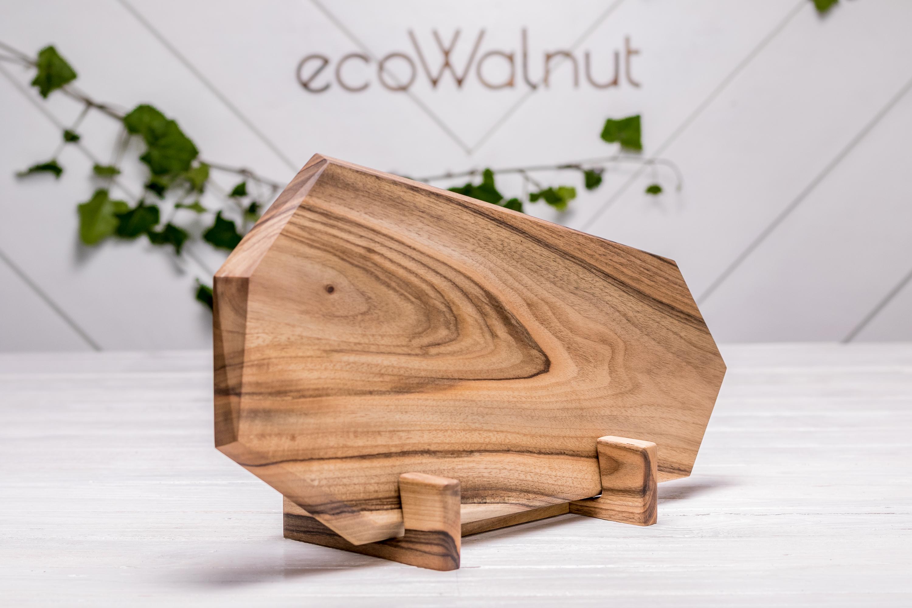 Дошка EcoWalnut Грані кухонна для нарізки подачі продуктів L (EK-15.2) - фото 8