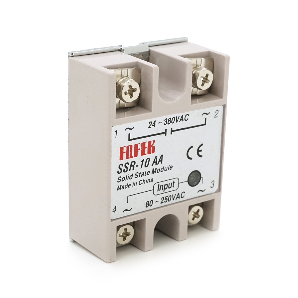 Реле твердотільне FQFER SSR-10AA напівпровідникове 10А 80-250VAC (YUT_V6630)