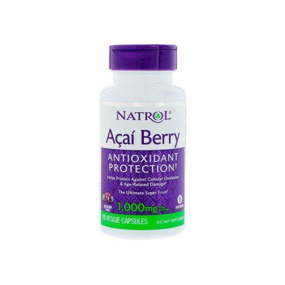 Асаи ягоды Natrol Acai Berry 1000 мг 75 Veg Caps