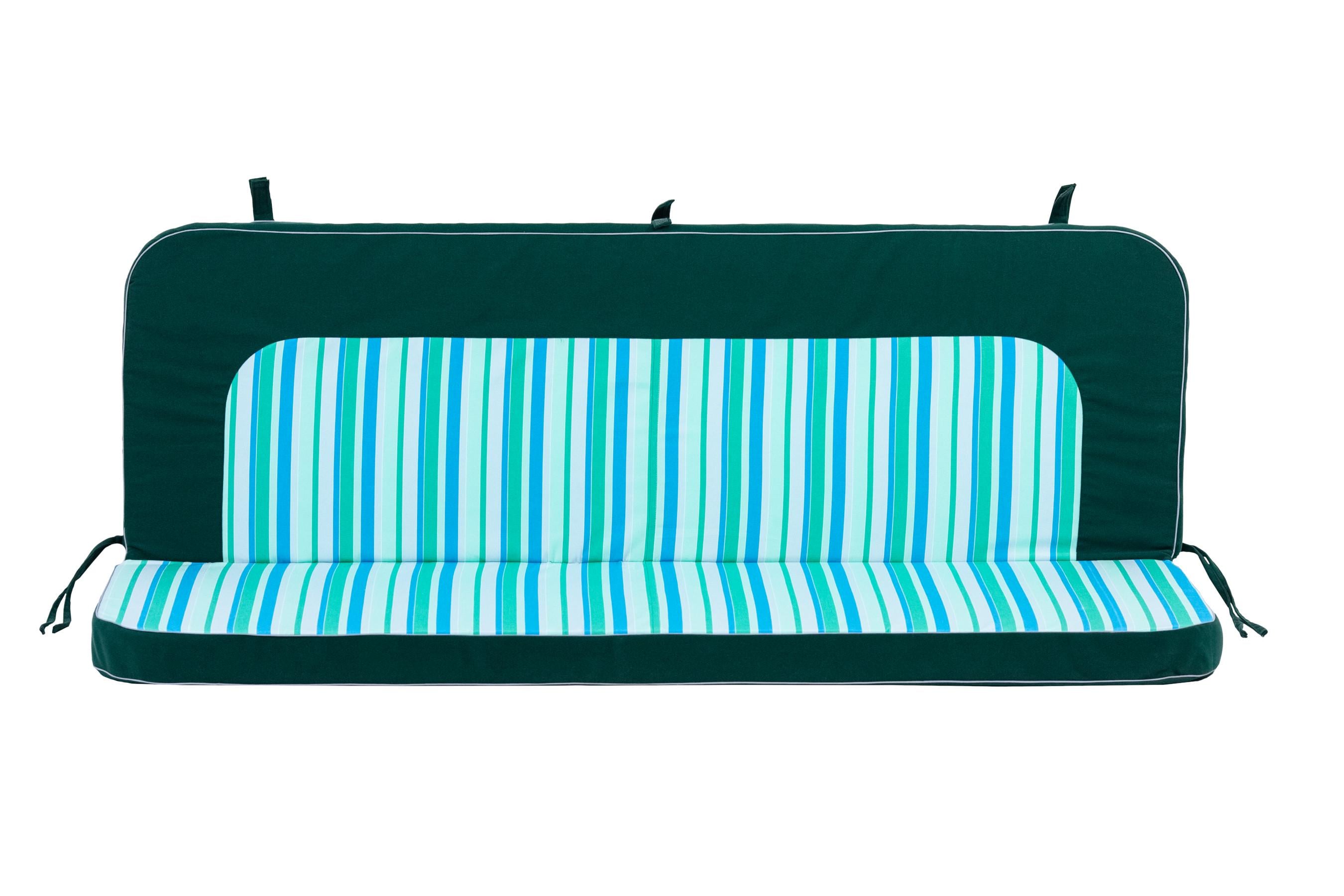 Матрас для качелей водоотталкивающий eGarden Adele 170x110x8 см дралон полосатый Зеленый