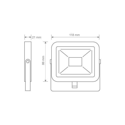 Прожектор светодиодный Maxus FL-01 10W 5000K (27803345) - фото 3 Прожектор светодиодный Maxus FL-01 10W 5000K (27803345) - фото 3