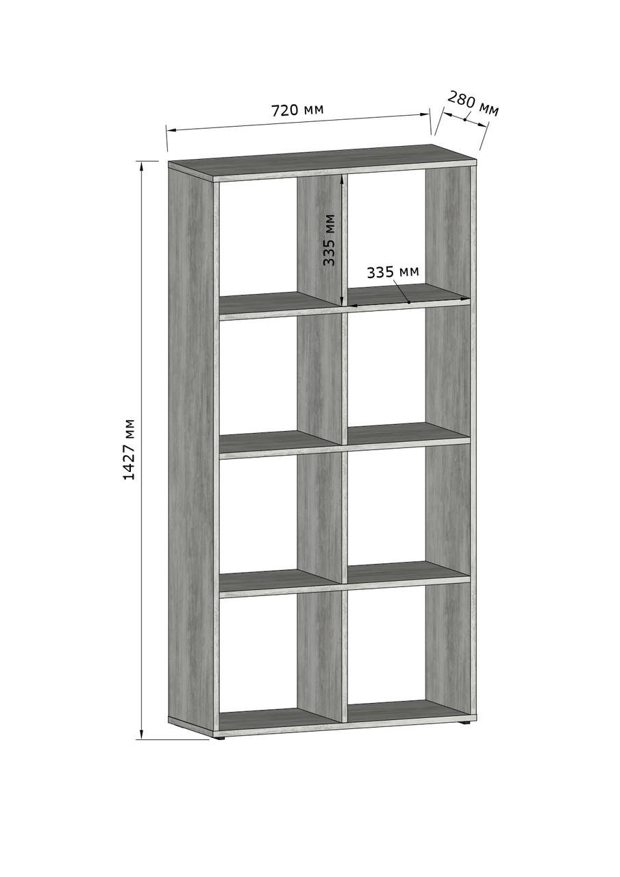 Стелаж Sanro на 8 комірок 720х1427х280 мм Білий (GT10) - фото 2