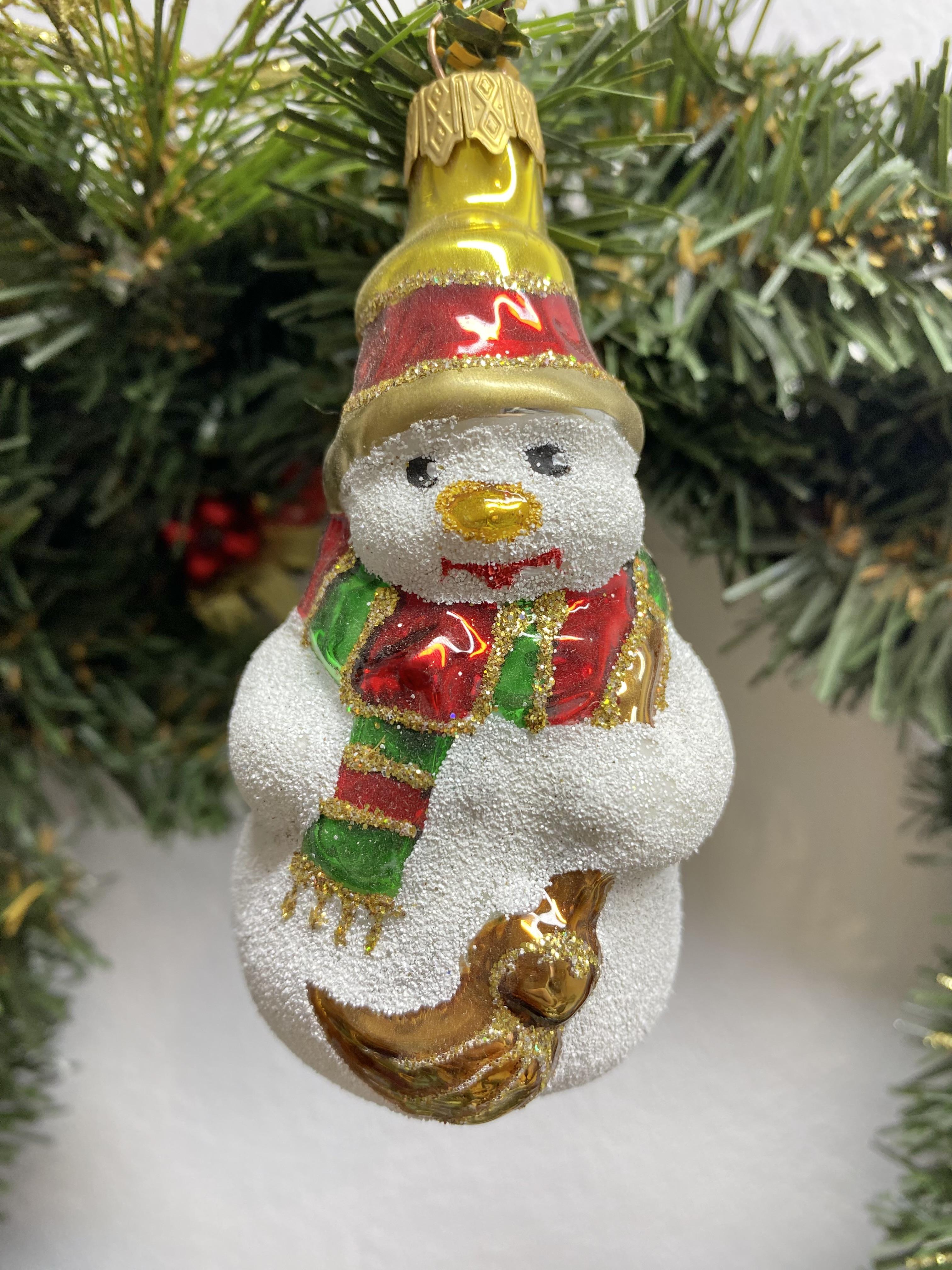 Украшение елочное Снеговик, текстиль, размер: 20х7 см - купить в интернет-магазине Novex