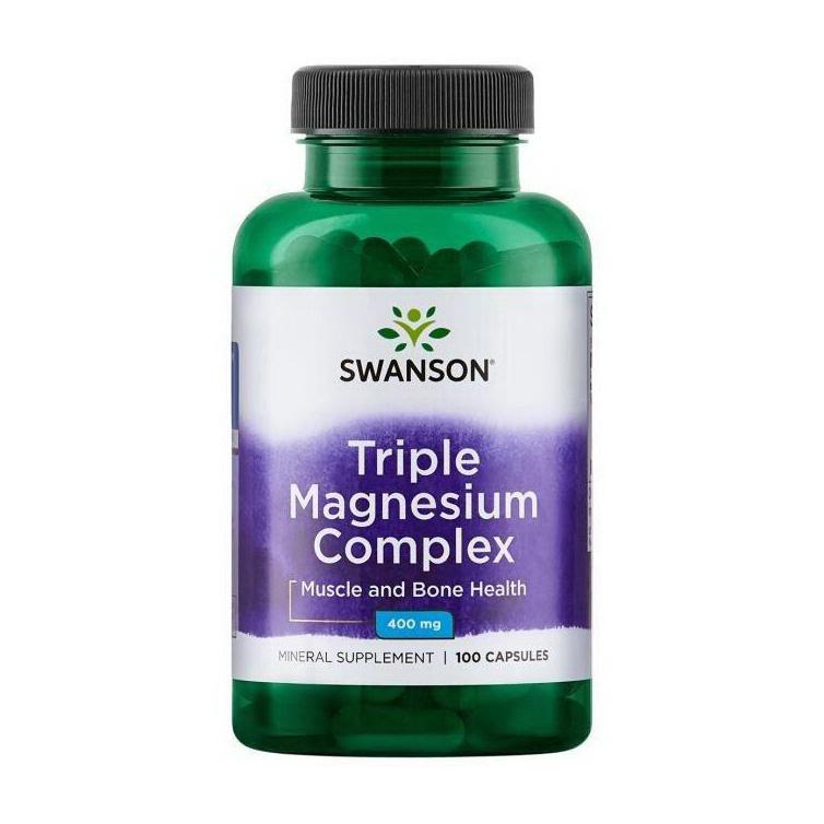 Комплекс магния оксид глицинат Swanson Triple Magnesium Complex 400 mg 100 капс.