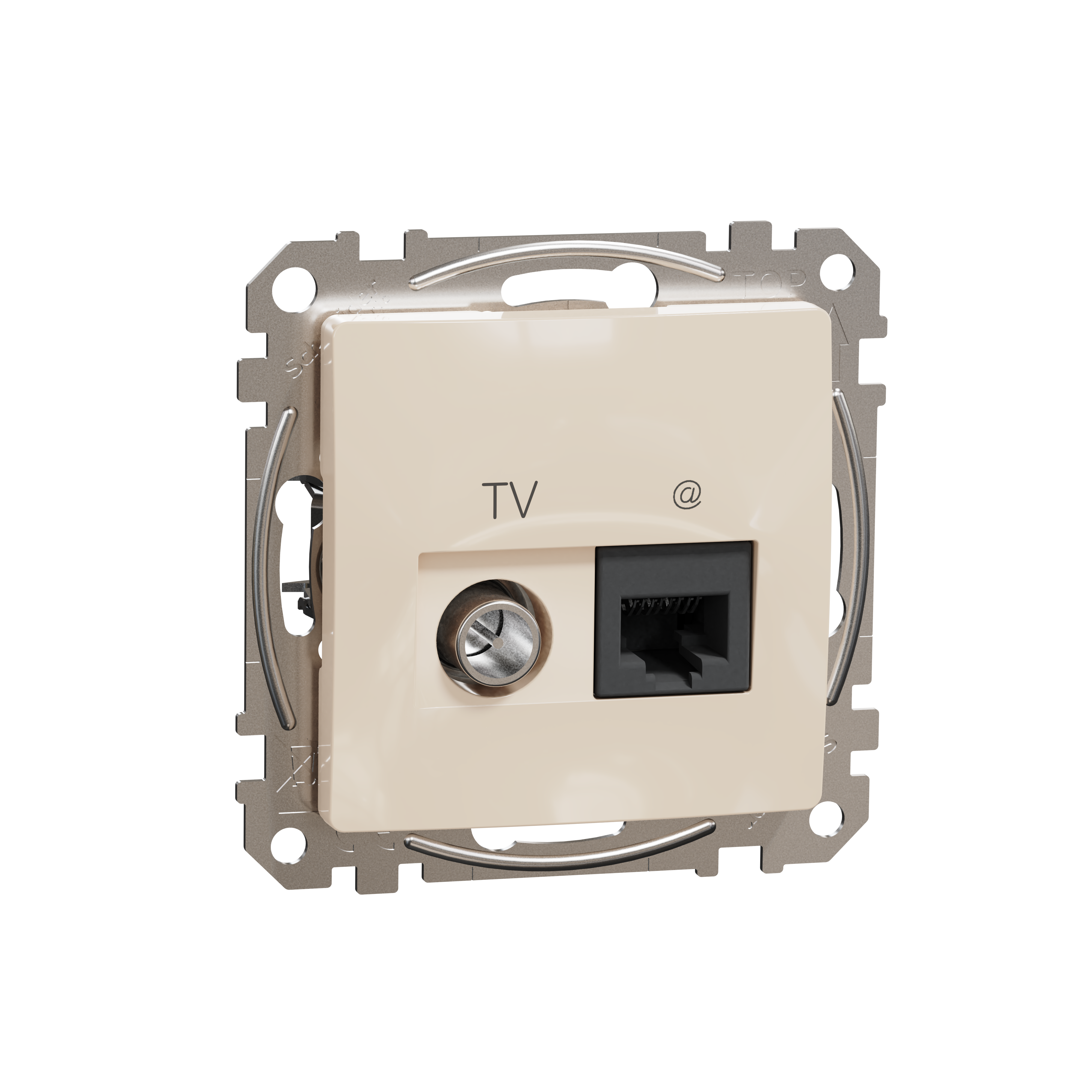 Розетка компьютерная/ТВ Schneider Electric Sedna Design RJ45 6 UTP Бежевый (SDD112469T) Розетка компьютерная/ТВ Schneider Electric Sedna Design RJ45 6 UTP Бежевый (SDD112469T)