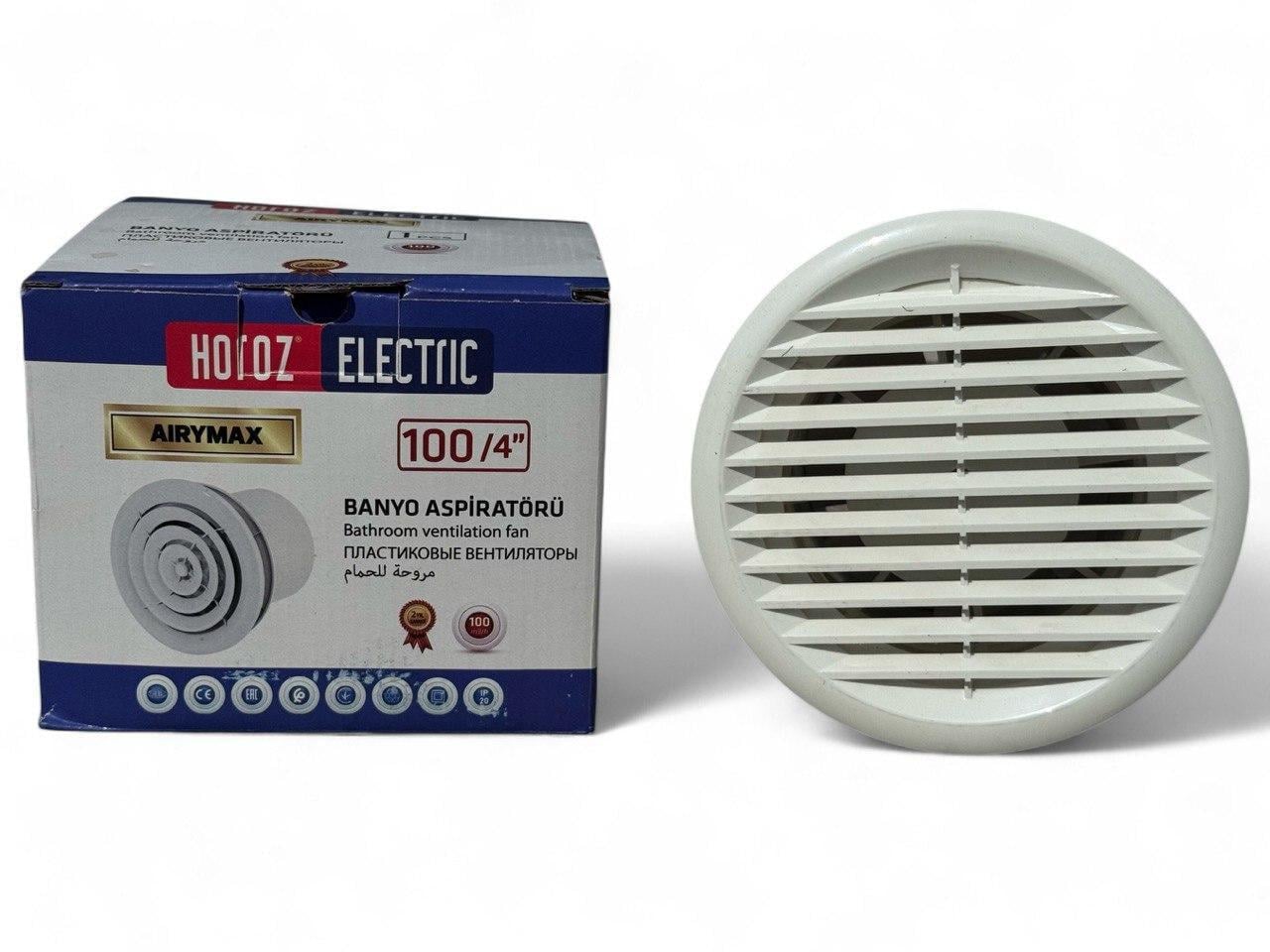 Вентилятор вытяжной HOROZ ELECTRIC AIRYMAX-3 100 мм 12 Вт (502-100-100)