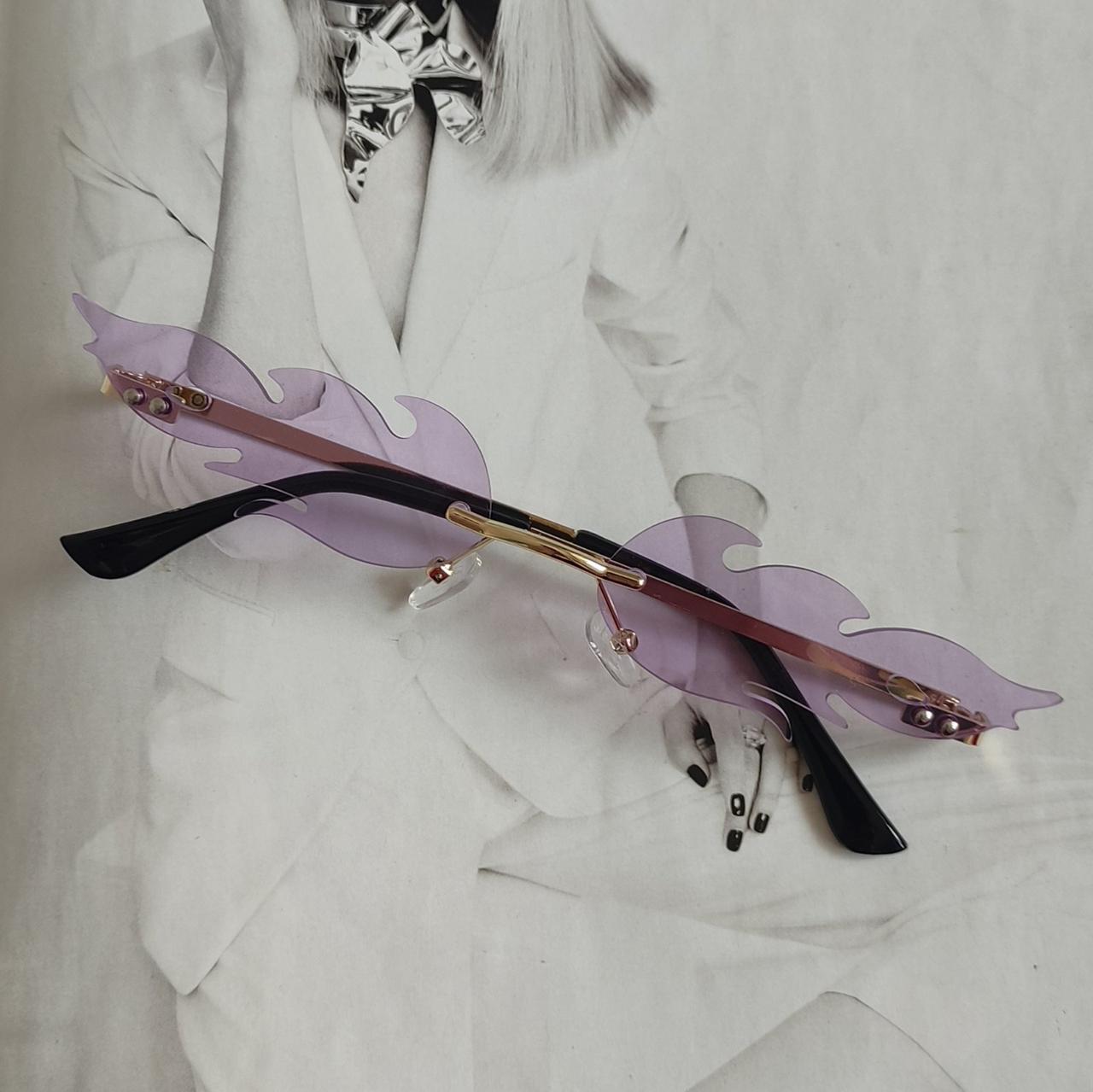 Очки узкие огонь пламя Сиреневый (096580)