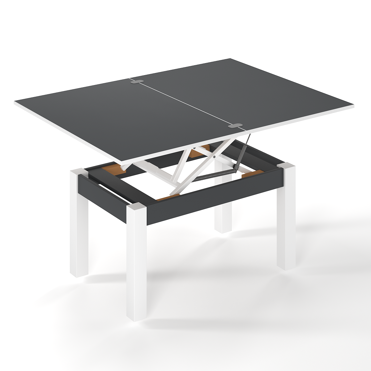 Журнальний стіл-трансформер B-Fly Glass 900x554x600 мм Графіт/Білі ніжки/Графітове скло (GATB10070700112) - фото 2 Журнальний стіл-трансформер B-Fly Glass 900x554x600 мм Графіт/Білі ніжки/Графітове скло (GATB10070700112) - фото 2