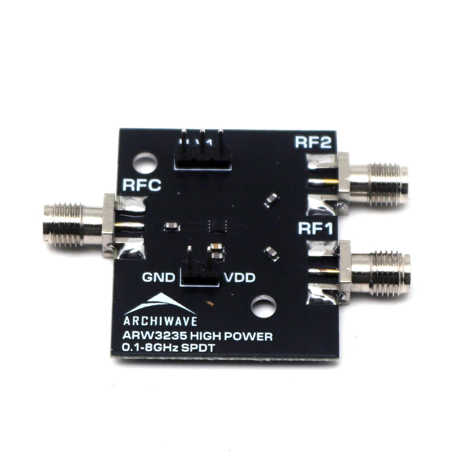 Коммутатор радиовходов ARW3235 SPDT 1х2 RF switch 0,1–8ГГц High Power высокочастотный переключатель сигнала (00-00028957)