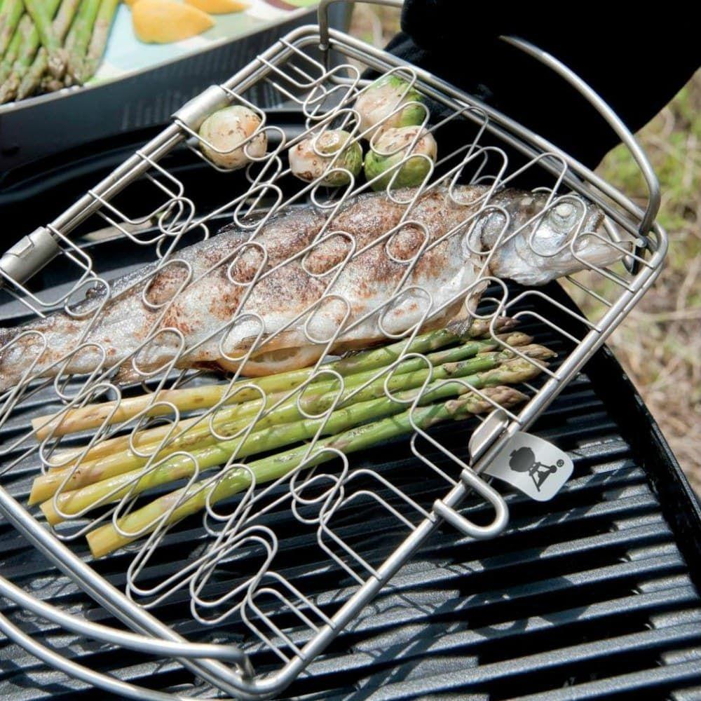 Сетка для рыбы и овощей Weber из нержавеющей стали (A-013445) - фото 3 Сетка для рыбы и овощей Weber из нержавеющей стали (A-013445) - фото 3
