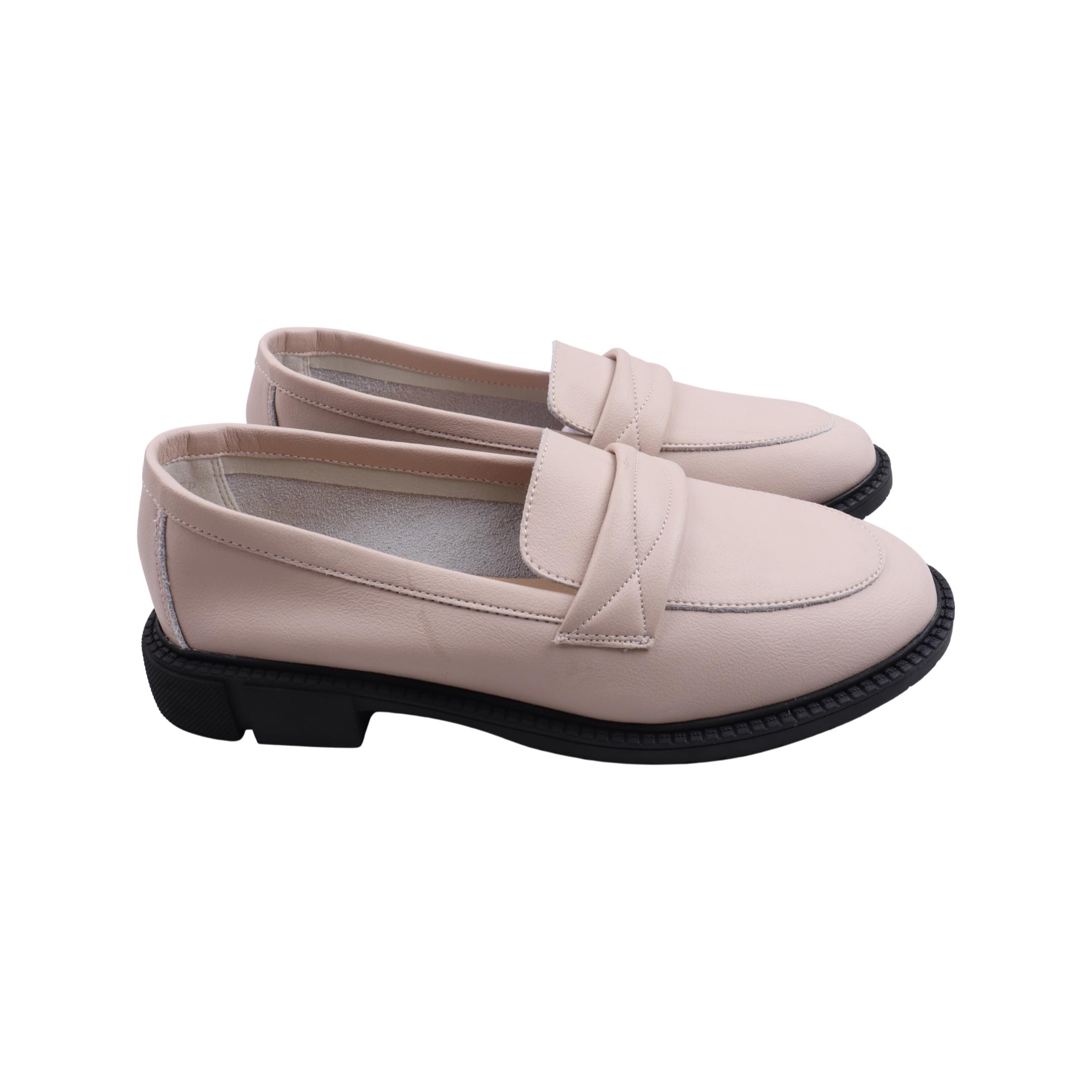 Туфли женские Farinni из кожи р. 38 Бежевый (360-23DTC)