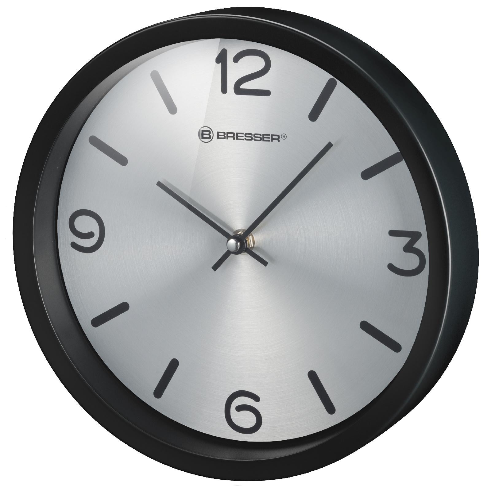 Часы настенные Bresser MyTime Silver Edition Digit Black (8020316CM3000)