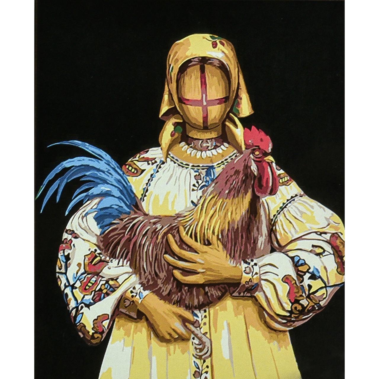 Картина за номерами Strateg Преміум Ранкова на чорному фоні з лаком 40х50 см (AH1150)