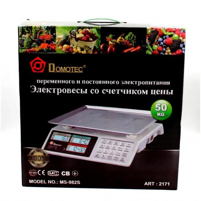 Ваги настільні Domotec 982S з встановленням ціни до 50 кг (335e9fb6) - фото 10