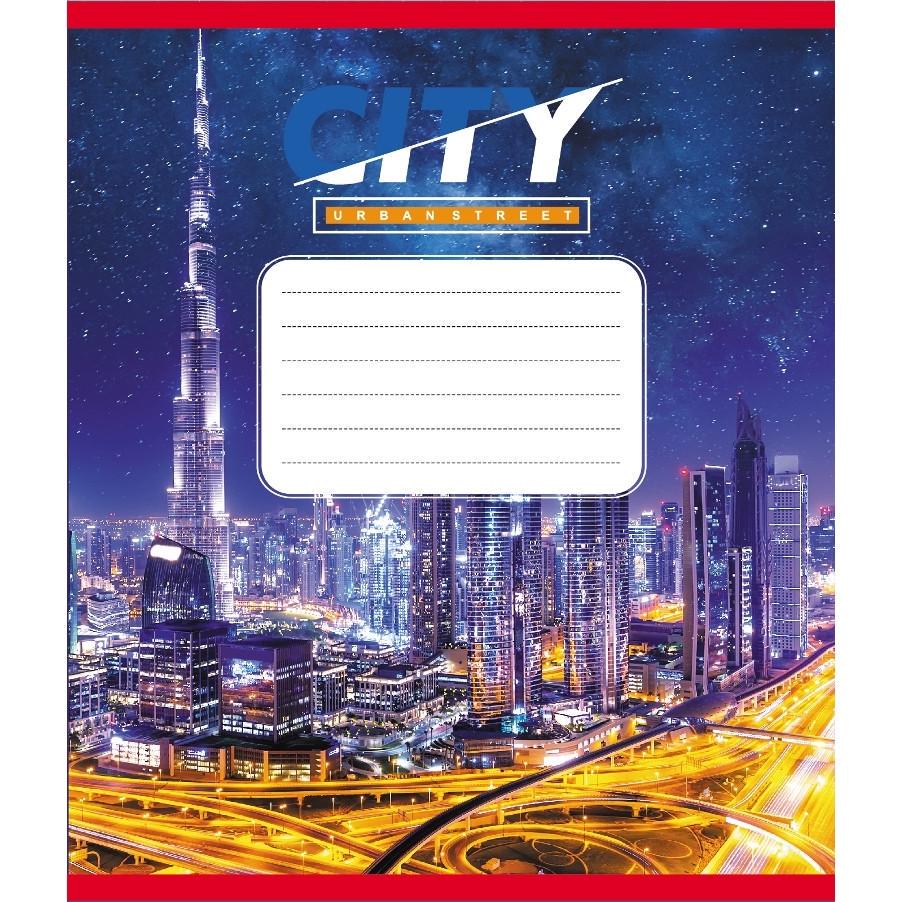 Шкільний зошит Міста 018-590539K-2 в клітинку 18 аркушів (RLT55243)