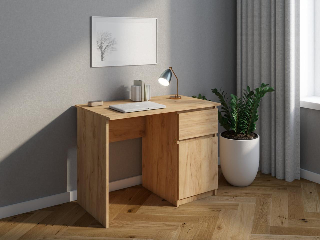 Компьютерный стол MebelProff КС-7 Крафт/Золотой (26437882)