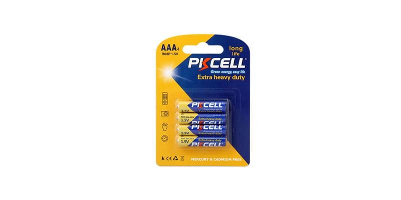 Батарейка мини-пальчиковая PKCELL AAA R03P солевая 1,5V 4 шт. (217783)