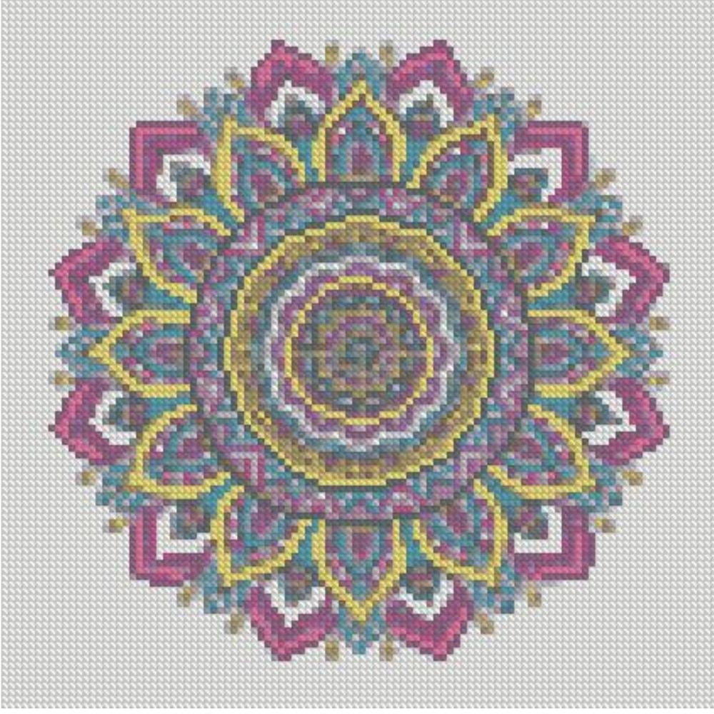 Картина по номерам Strateg Узоры в стиле мандала бриллиантовая вышивка мозаика 40x50 см (VM-127-A-283)