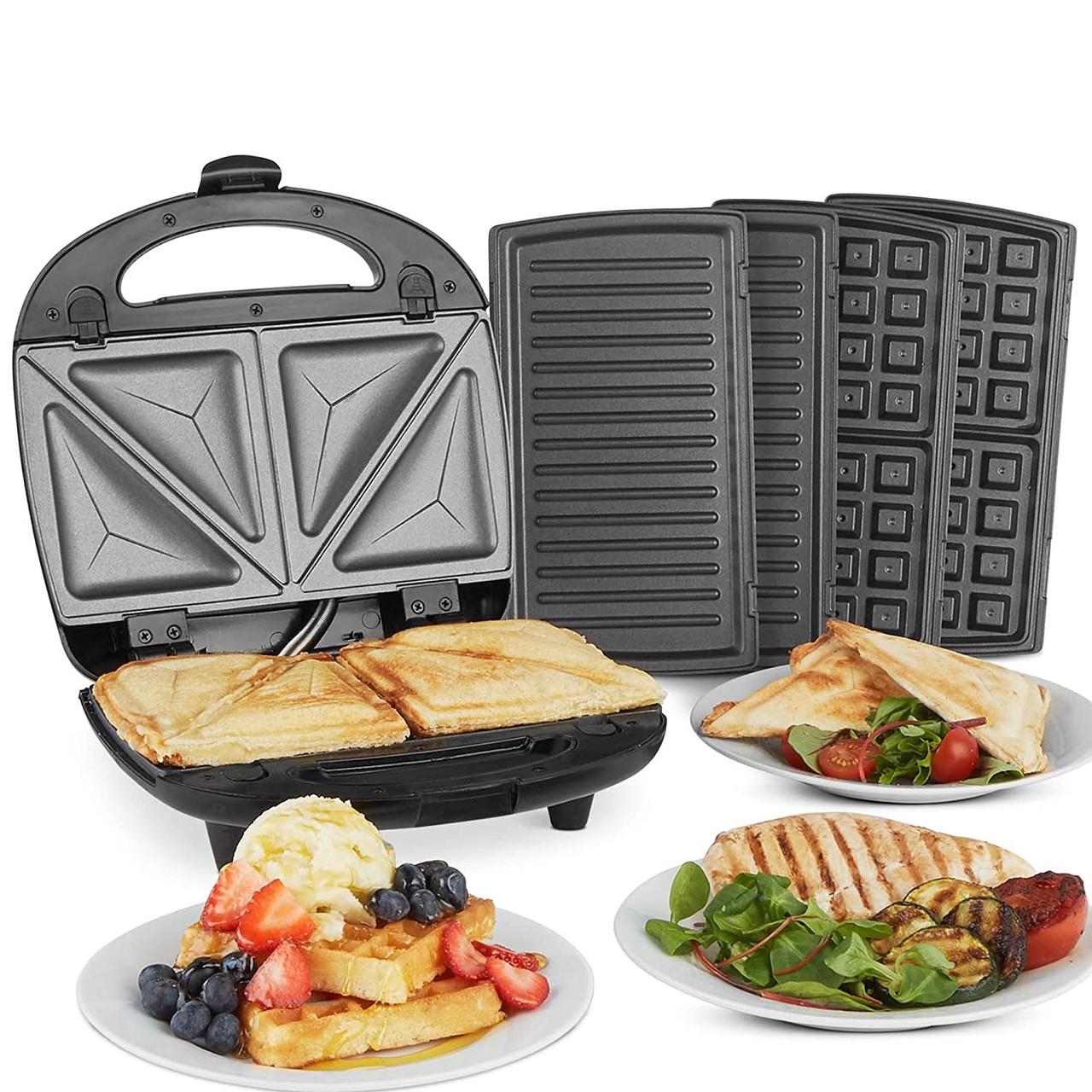 Бутербродниця Domotec MS-7704 Multigrill 4в1 зі зйомними формами 1000W - фото 6