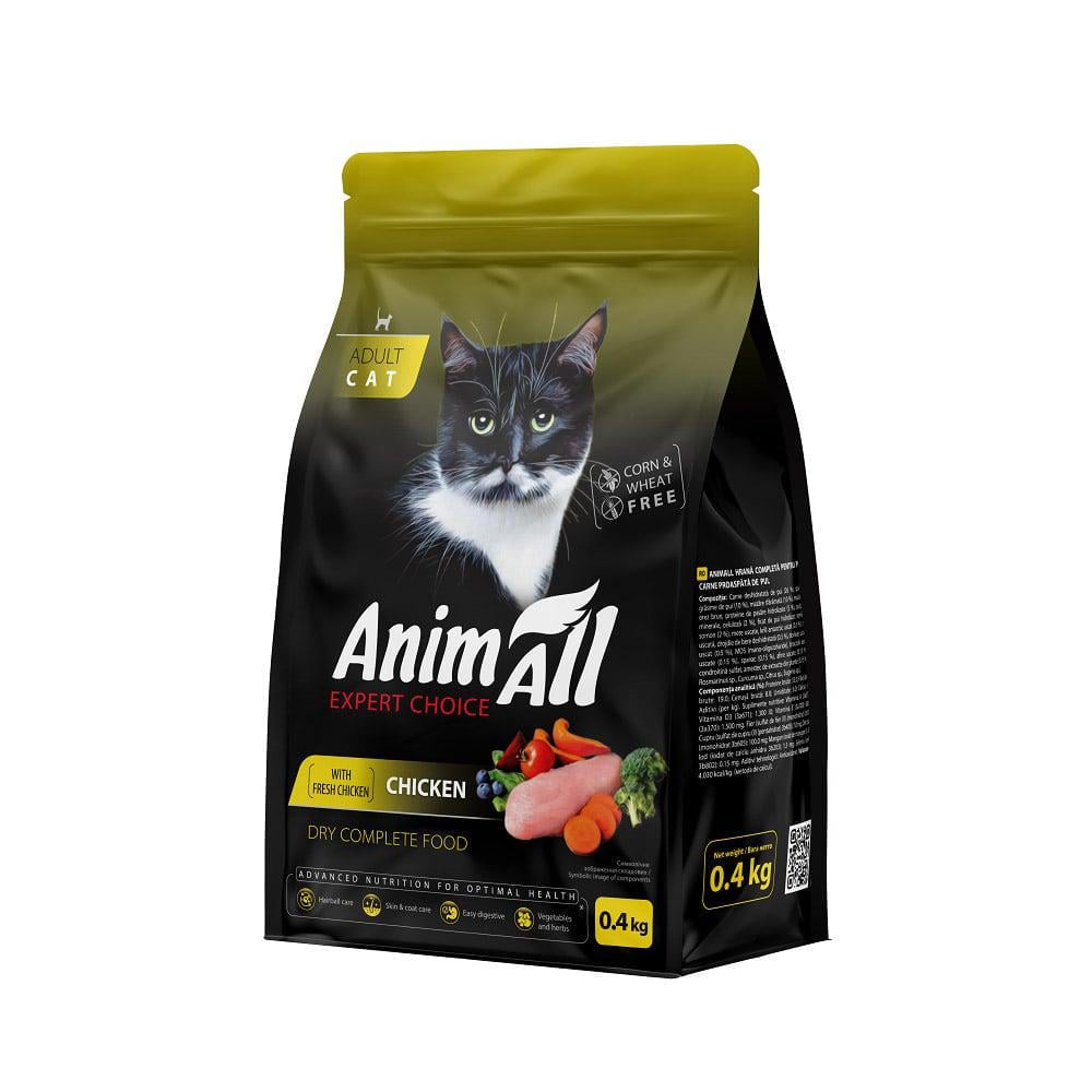Корм для кошек сухой AnimAll со свежей курицей 400 г Корм для кошек сухой AnimAll со свежей курицей 400 г