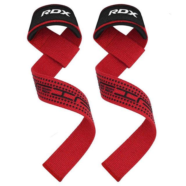 Лямки для тяги RDX S4 Gym Cotton Gel Straps Plus Red (21398878) - фото 5