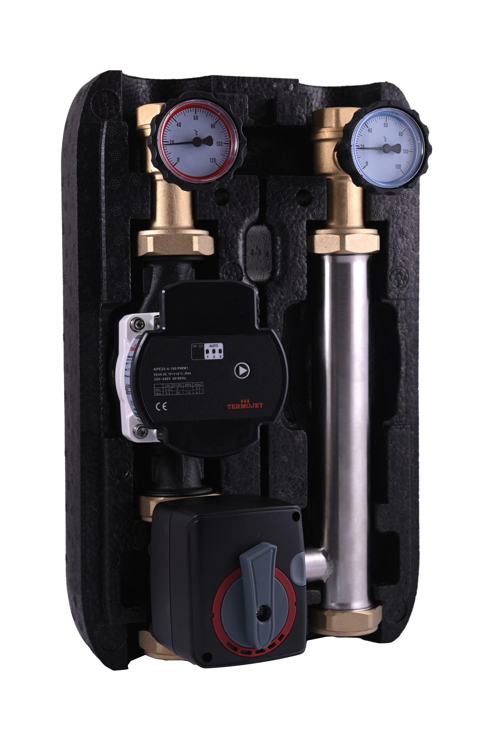 Насосна група зі змішувачем 1" ВР в EPP теплоізоляції без насоса Black (НГ-48 Л 84324480 L)