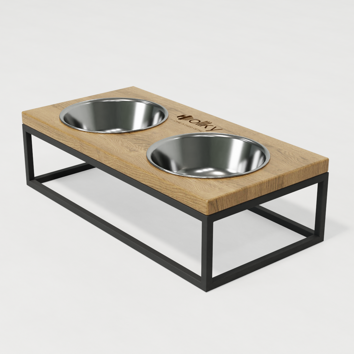 Миски на подставке для средних собак и больших котов Hollky Base M 2х0,95 л (BM-422110-GRNT) - фото 5 Миски на подставке для средних собак и больших котов Hollky Base M 2х0,95 л (BM-422110-GRNT) - фото 5