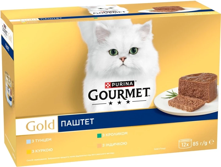 Набір вологого корму для котів Gourmet Gold асорті 85 г x 12 шт (8445291106307) - фото 2