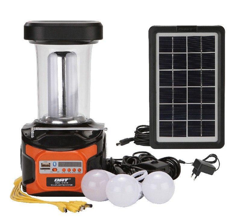 Фонарь-лампа Solar Light AT-9016 с солнечной панелью 9000 mAh Orange (784780240)