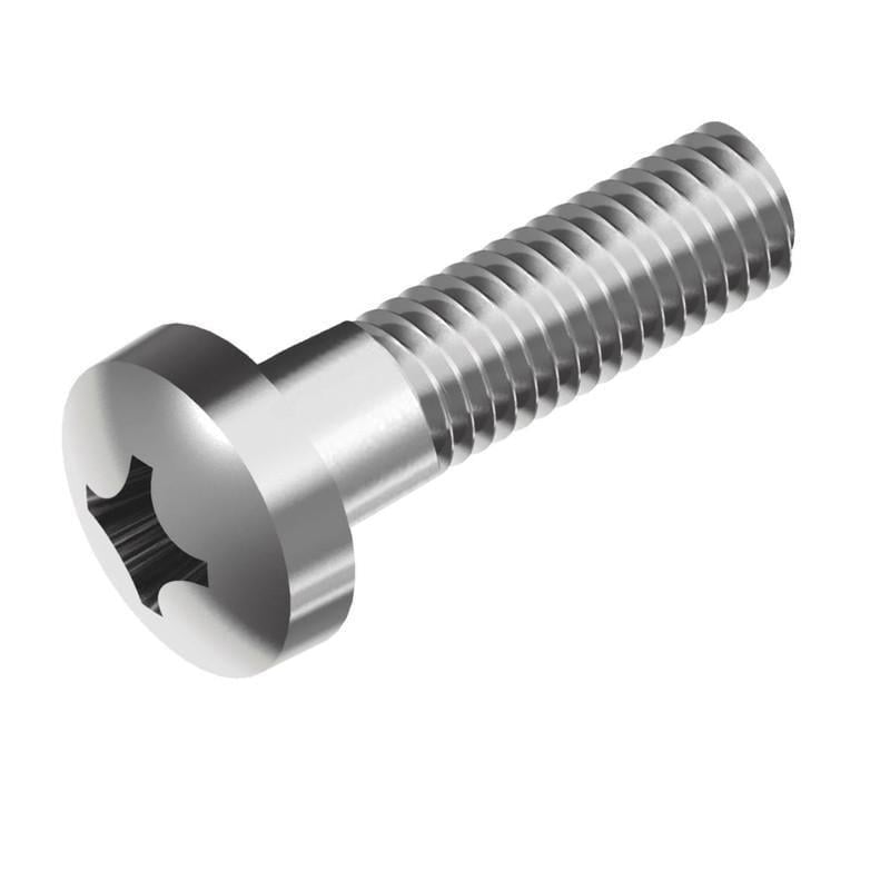 Гвинт М6х35 Metalvis DIN7985 сталь 4.8 цинк білий часткова резьба 23 мм крок 1 циліндр PH3 50 шт. (5M52000005M560352C)