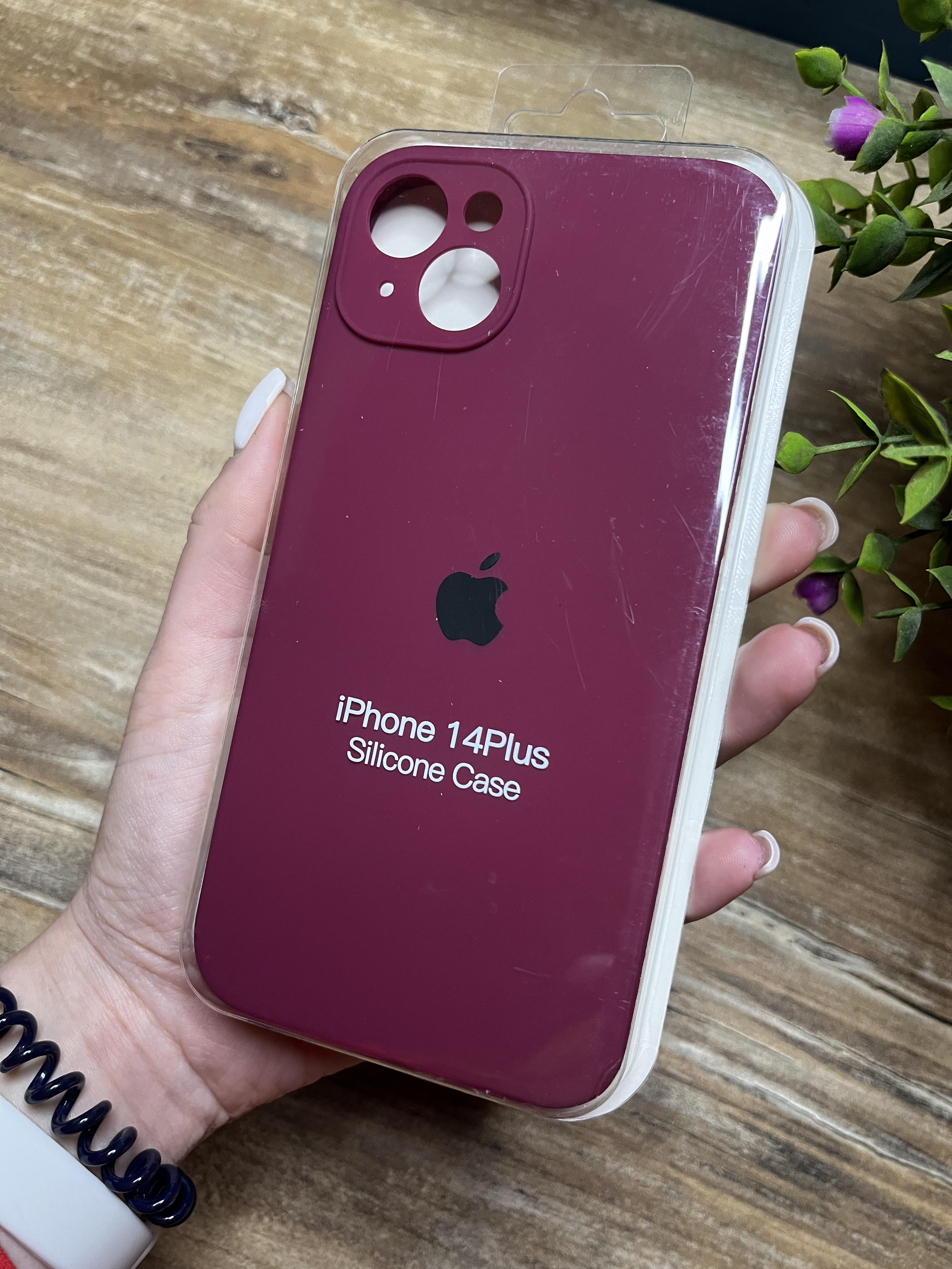 Чохол накладка на iPhone (Айфон) 14 Plus закритий низ та закрита камера silicone case full camera на apple