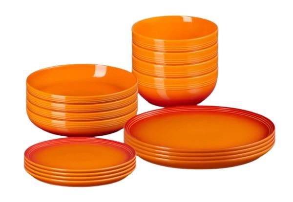 Столовый сервиз Le Creuset 16 предметов 4 персоны Coupe Volcanic (le_dinnerware_set_volcanic)