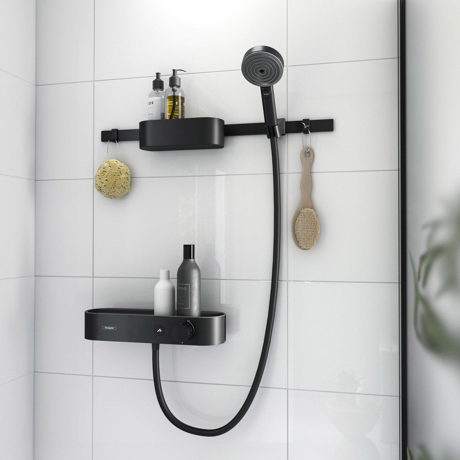 Набір аксесуарів для ванної Hansgrohe WallStoris 24250670 Чорний (157556) - фото 3