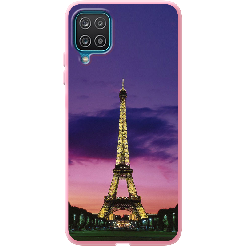 Чехол BoxFace Samsung A125 Galaxy A12 Полночь в Париже Розовый силикон (41506-up964-41674)