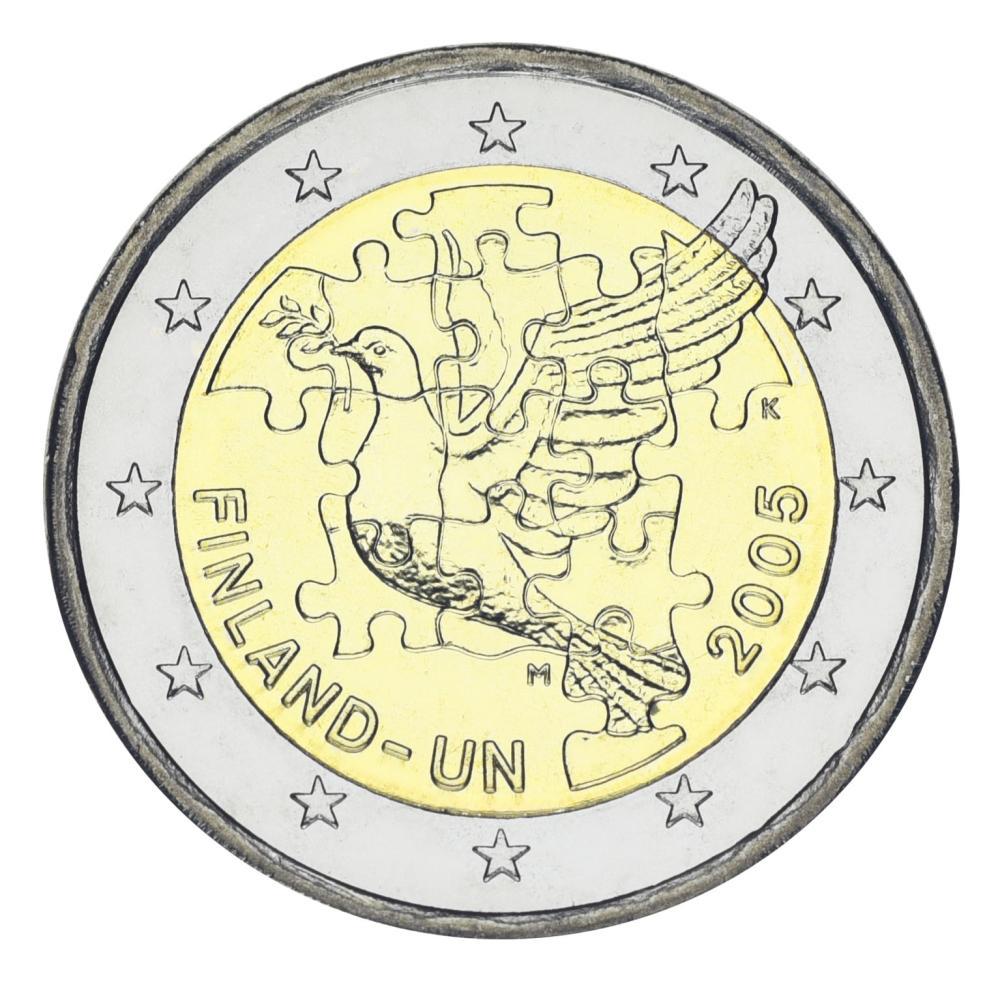 Колекційна монета Фінляндія 2 євро 2005 ООН UNC (KM#119)