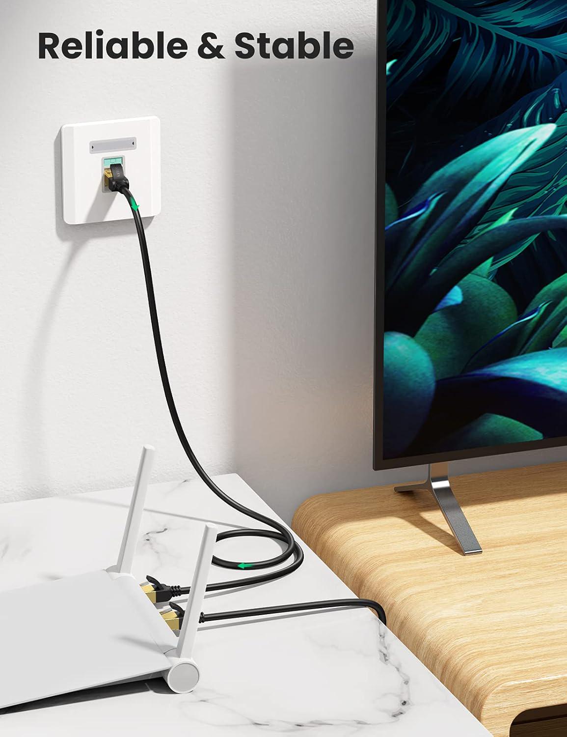 Інтернет-кабель UGREEN Cat.7 F/FTP 10 Гбіт/с 600 МГц Lan RJ45 RJ 45 0,5 м Чорний (11229) - фото 5 Інтернет-кабель UGREEN Cat.7 F/FTP 10 Гбіт/с 600 МГц Lan RJ45 RJ 45 0,5 м Чорний (11229) - фото 5