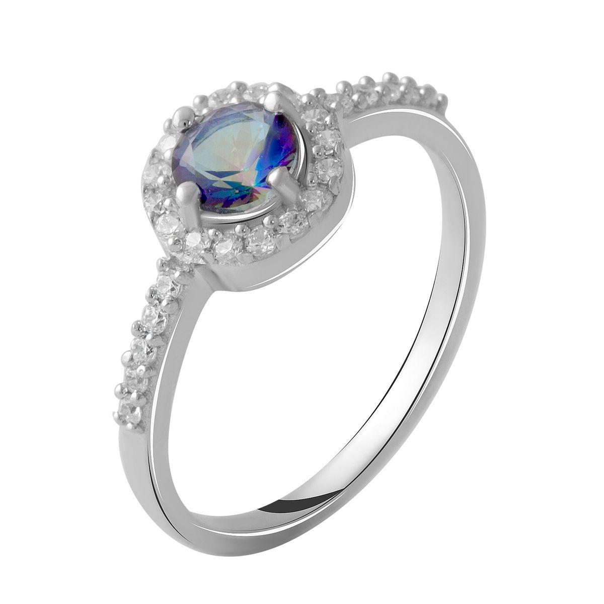 Кольцо серебряное Tiva с мистик топазом 0,759 ct 1,5 г р. 17,5 (2049104)