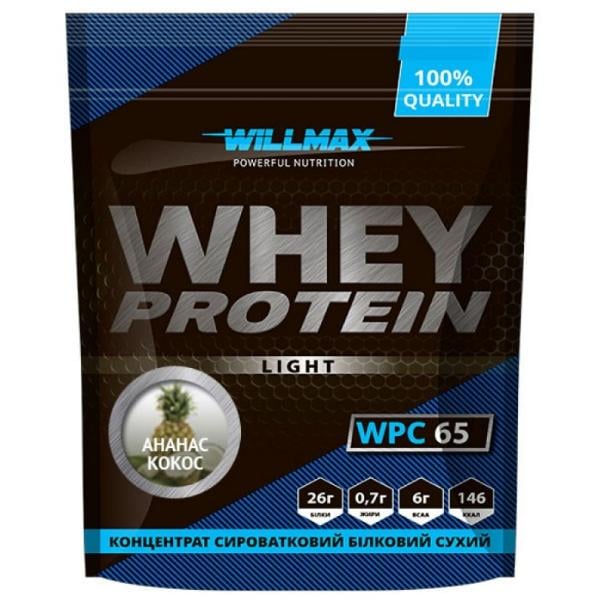 Протеин Willmax Whey Protein 65 1000 г 25 порций Pineapple Coconut (000021921)