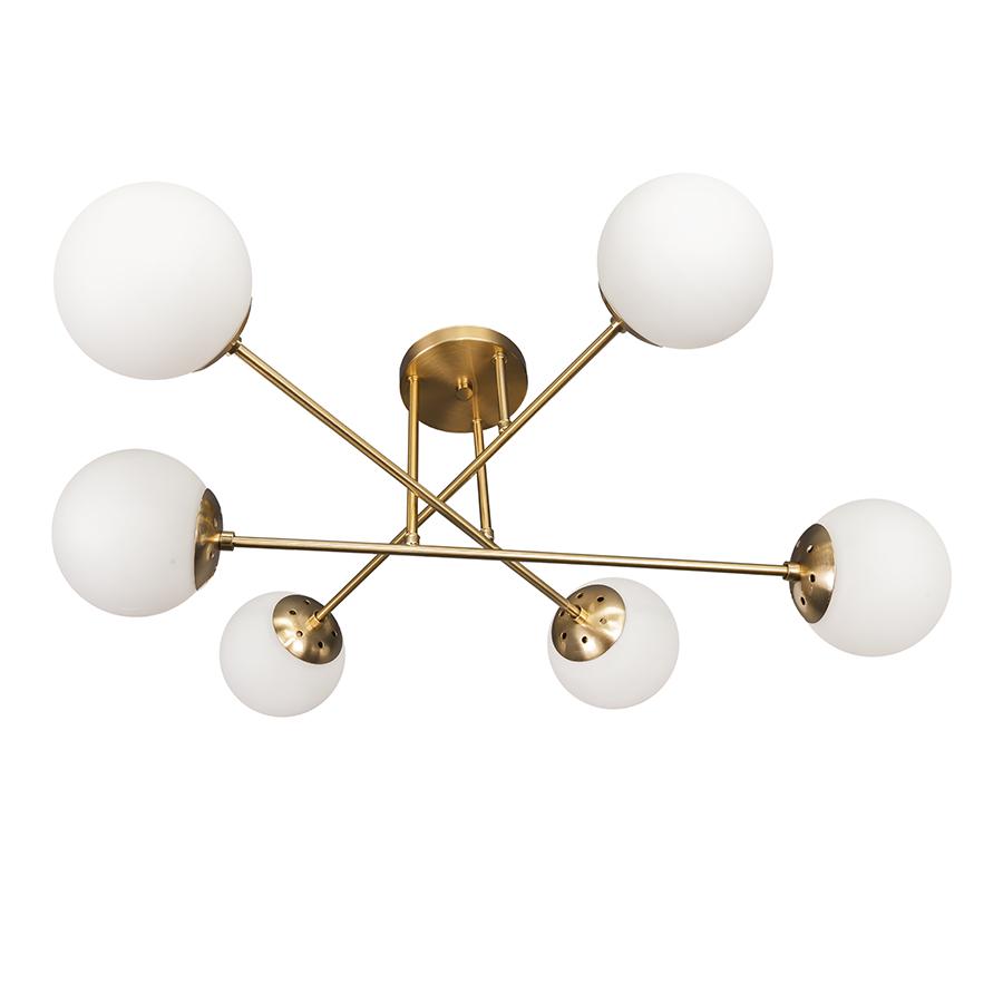 Люстра потолочная молекула Levistella 7529804-6 BRZ/WH Бронзовый/Белый