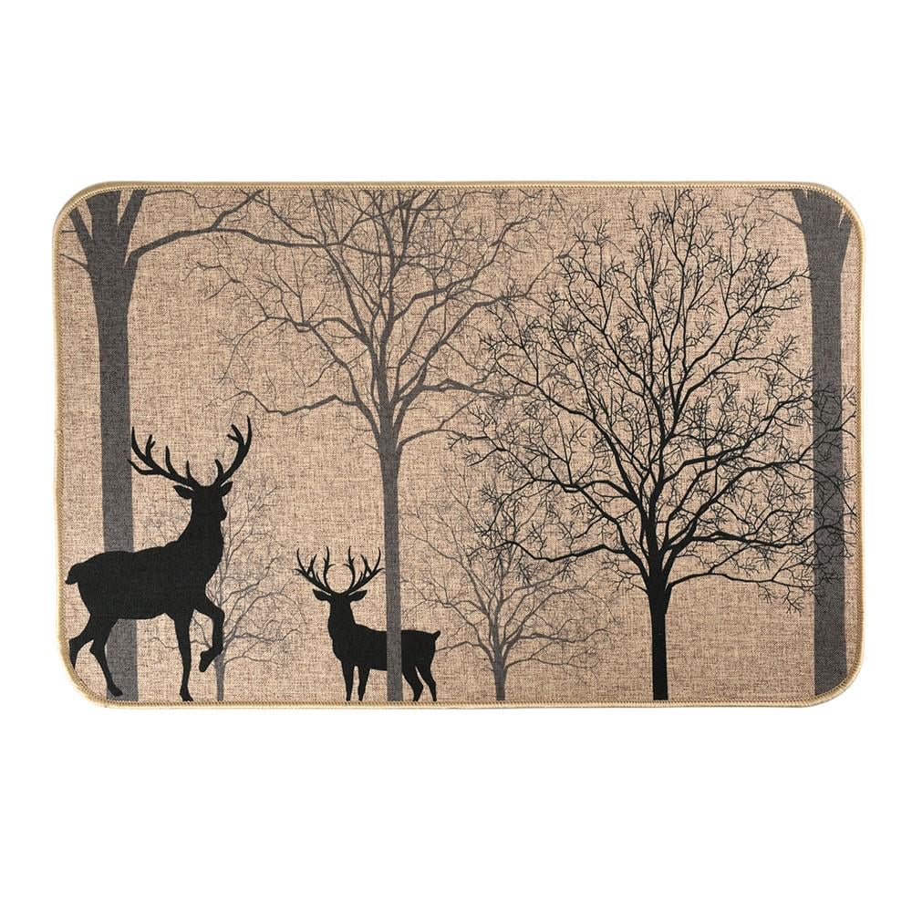 Коврик придверный Nature R35838-S 38х58 см Бежевый с черным (33726559)