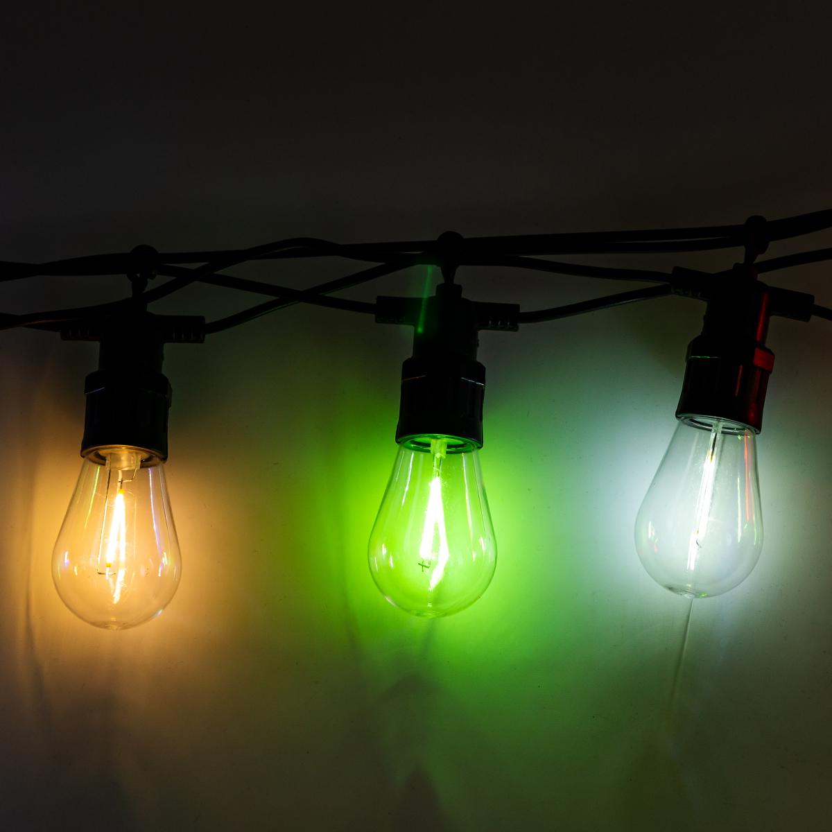 Гірлянда вулична GarlandoPro S14ML 10 LED в ретро стилі 5 м з ПВХ Різнокольорова (100-107-S14ML) - фото 9