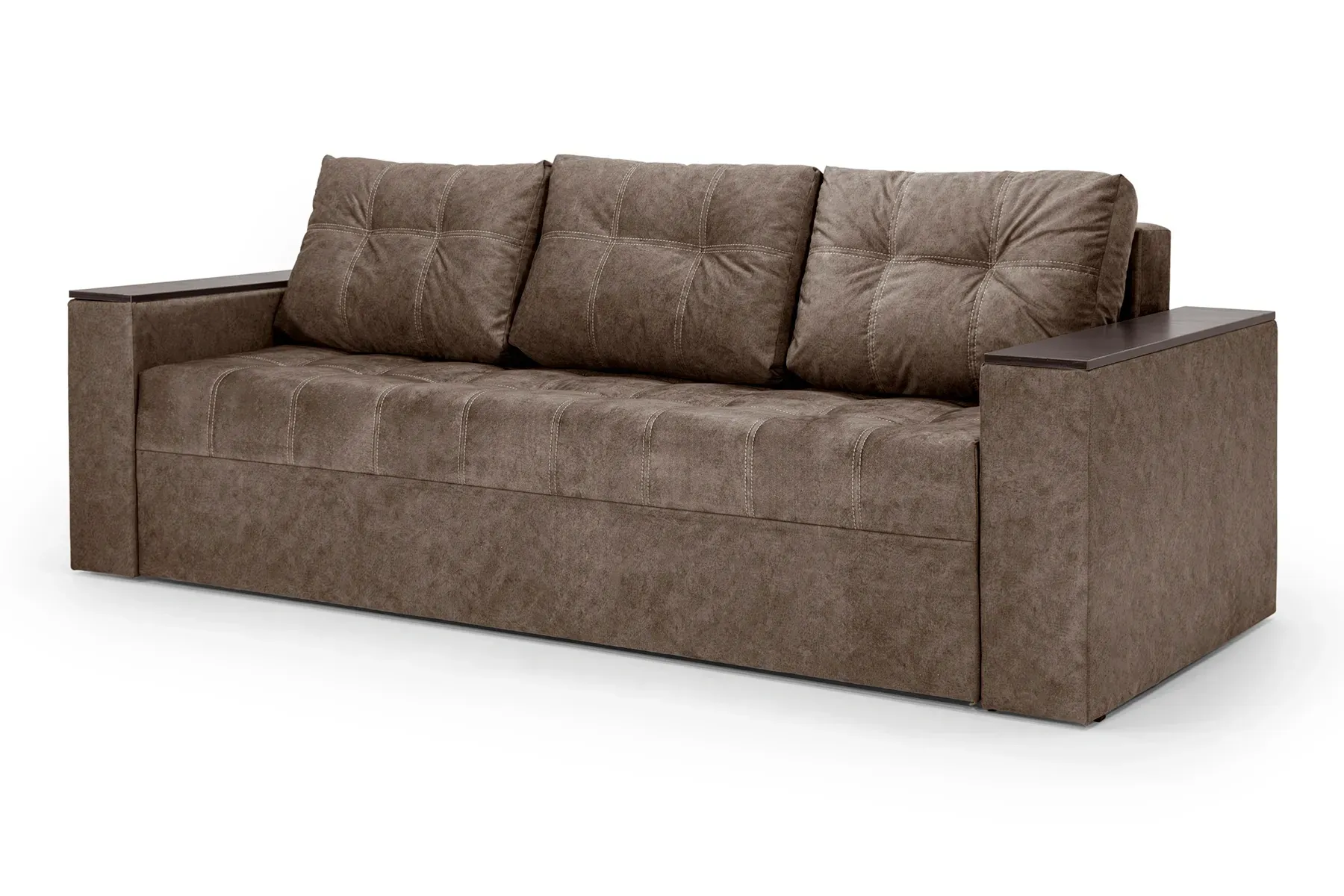 Диван Комфорт велюр 235х98 см Коричневий (25484739)