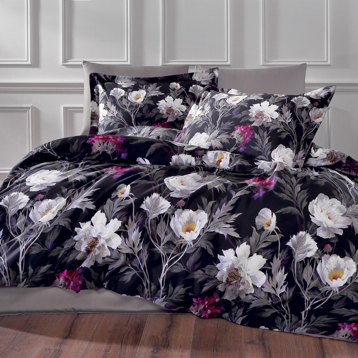 Постельное белье Tivolyo Home Jet Black делюкссатин евро